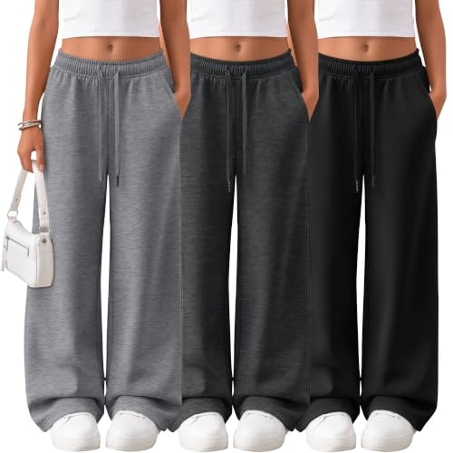 LessonZoo Girls Wide Leg Sweatpants 3-Pack: $39.09 LessonZoo Girls Wide Leg Sweatpants 3-Pack: $39.09