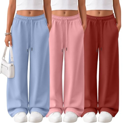 LessonZoo Girls Wide Leg Sweatpants 3-Pack: $39.09 LessonZoo Girls Wide Leg Sweatpants 3-Pack: $39.09