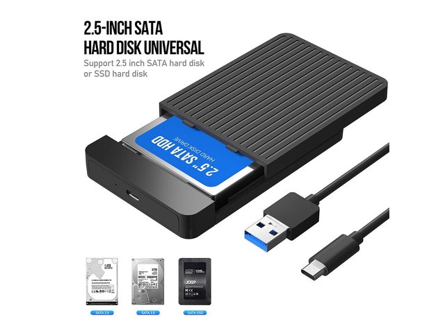 2.5-Inch SATA to USB-C Hard Drive Enclosure: $54.96 2.5-Inch SATA to USB-C Hard Drive Enclosure: $54.96