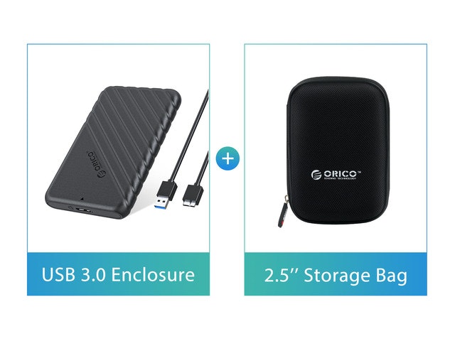 Orico 2.5-inch USB 3.0 to SATA Hard Drive Enclosure: $11.99 Orico 2.5-inch USB 3.0 to SATA Hard Drive Enclosure: $11.99