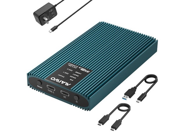Maiwo Dual Bay Tool-Free NVMe RAID Enclosure: $84.99