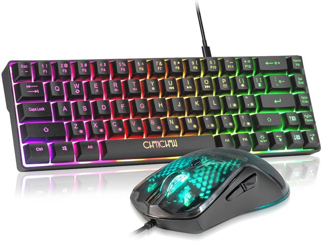 Chonchow 60% Wired RGB Gaming Keyboard and Mouse Combo: $50.77