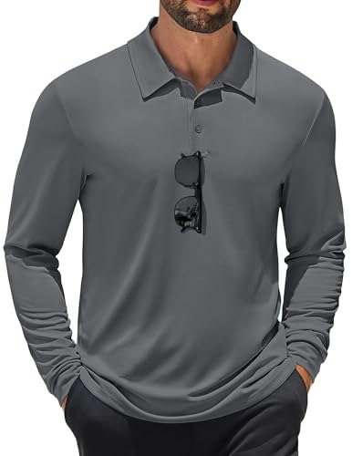 Coofandy Men's Moisture Wicking Long Sleeve Golf Polo Shirt: $12.98 Coofandy Men's Moisture Wicking Long Sleeve Golf Polo Shirt: $12.98