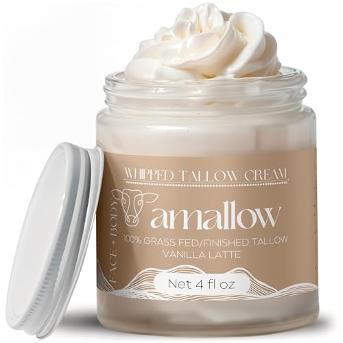 Amallow Vanilla Latte Grass Fed Beef Tallow Moisturizer 4oz: $25.99 Amallow Vanilla Latte Grass Fed Beef Tallow Moisturizer 4oz: $25.99