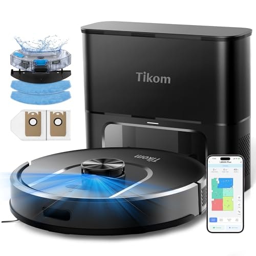 Tikom Robot Vacuum and Mop with Self-Emptying Base: $208.98 Tikom Robot Vacuum and Mop with Self-Emptying Base: $208.98