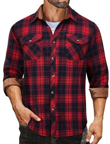 Coofandy Men's Long Sleeve Flannel Shirt: $16.99 Coofandy Men's Long Sleeve Flannel Shirt: $16.99