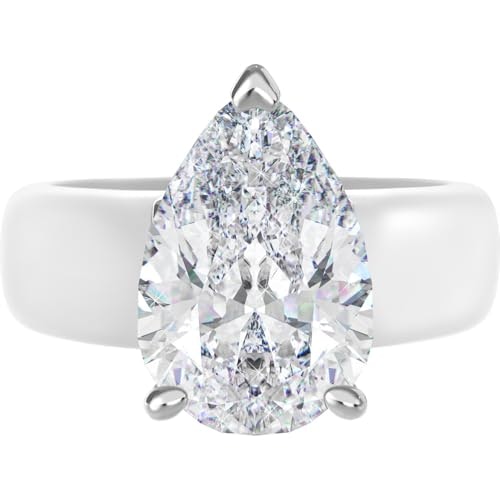 Rinfit Silicone Ring with Pear Cut CZ Stone Size 4: $38.24