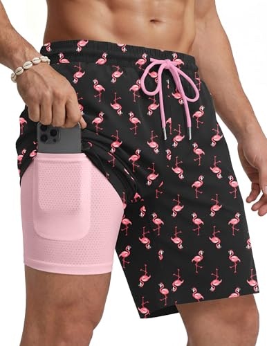 Coofandy Men's 7-Inch Compression Liner Swim Trunks: $14.99