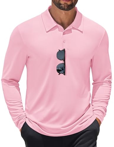 Coofandy Men's Moisture Wicking Long Sleeve Polo Shirt: $14.98 Coofandy Men's Moisture Wicking Long Sleeve Polo Shirt: $14.98