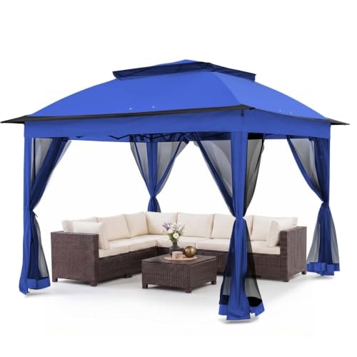 Coos Bay 11x11-Foot Pop-Up Gazebo with Netting: $136.99