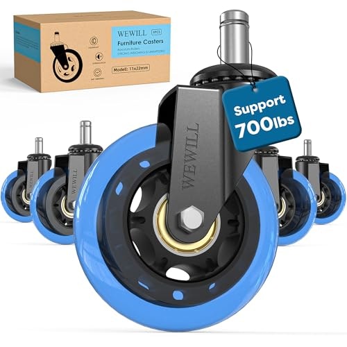Wewill 3-Inch Office Chair Caster Wheels 5-Pack: $13.59 Wewill 3-Inch Office Chair Caster Wheels 5-Pack: $13.59