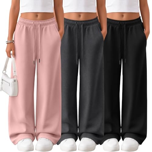 LessonZoo Girls Wide Leg Sweatpants 3-Pack: $39.09 LessonZoo Girls Wide Leg Sweatpants 3-Pack: $39.09