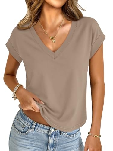 Unclecat Women's V-Neck Crop Top: $12.99 Unclecat Women's V-Neck Crop Top: $12.99