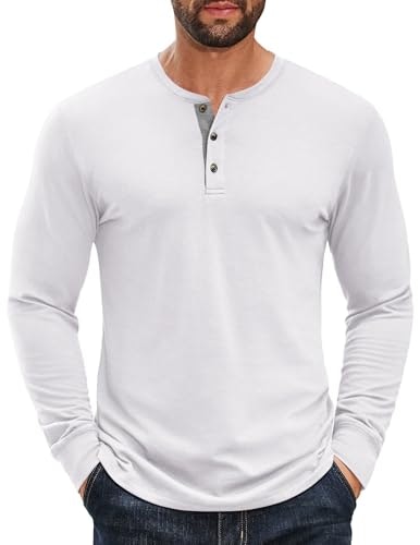 Coofandy Men's Long Sleeve Henley Shirt: $18.99 Coofandy Men's Long Sleeve Henley Shirt: $18.99