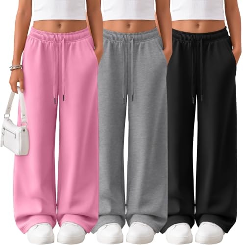 LessonZoo Girls Wide Leg Sweatpants 3-Pack: $39.09 LessonZoo Girls Wide Leg Sweatpants 3-Pack: $39.09