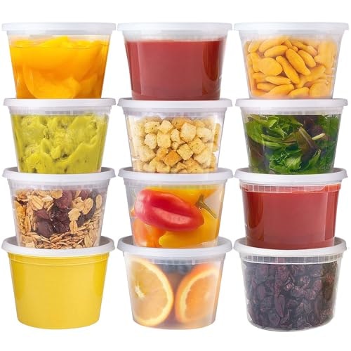 Vivigu 16oz Food Storage Container with Lids 24-Pack: $12.99