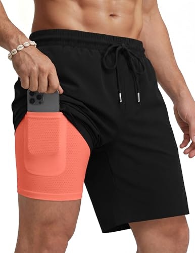 Coofandy Men's 5-Inch 2-in-1 Compression Liner Swim Trunks: $16.98 Coofandy Men's 5-Inch 2-in-1 Compression Liner Swim Trunks: $16.98