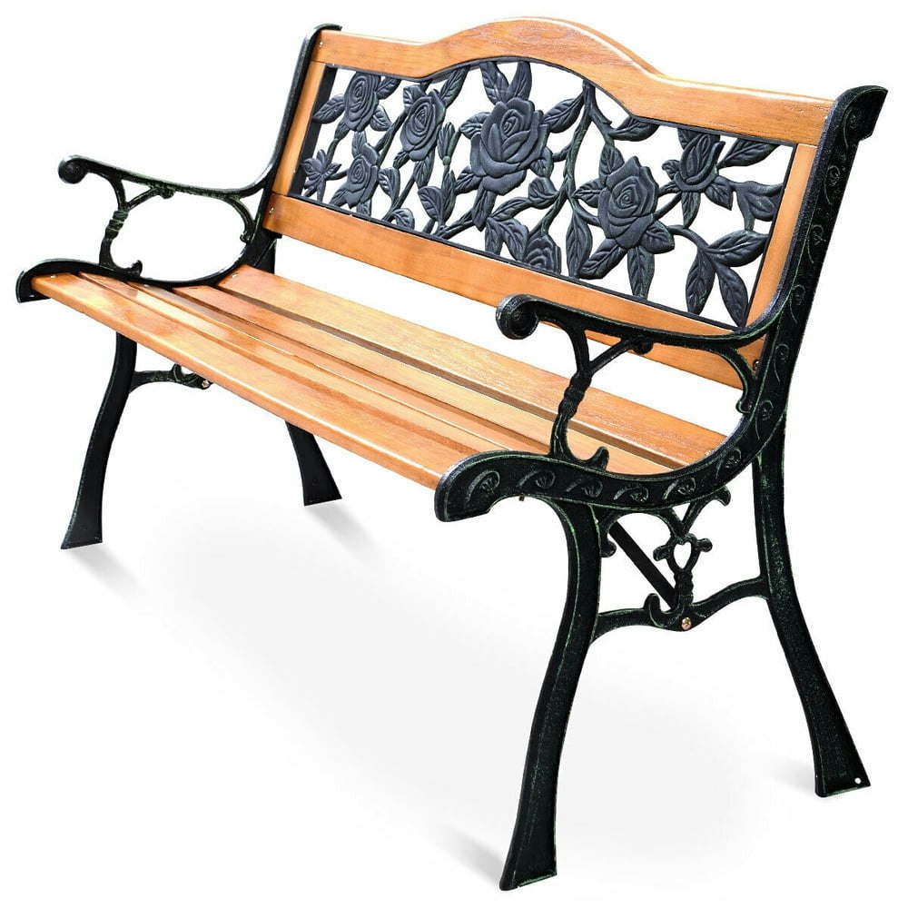 Costway Metal and Wood Garden Bench: $113.43 Costway Metal and Wood Garden Bench: $113.43