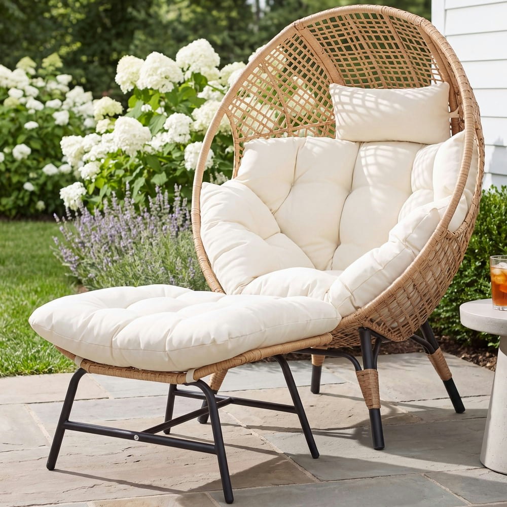 Radiata Patio Egg Chair with Foot Rest: $219 Radiata Patio Egg Chair with Foot Rest: $219