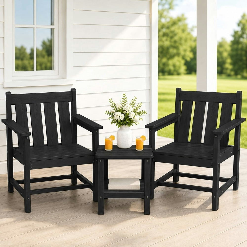 Serwall 3-Piece HDPE Patio Bistro Set: $219.99 Serwall 3-Piece HDPE Patio Bistro Set: $219.99