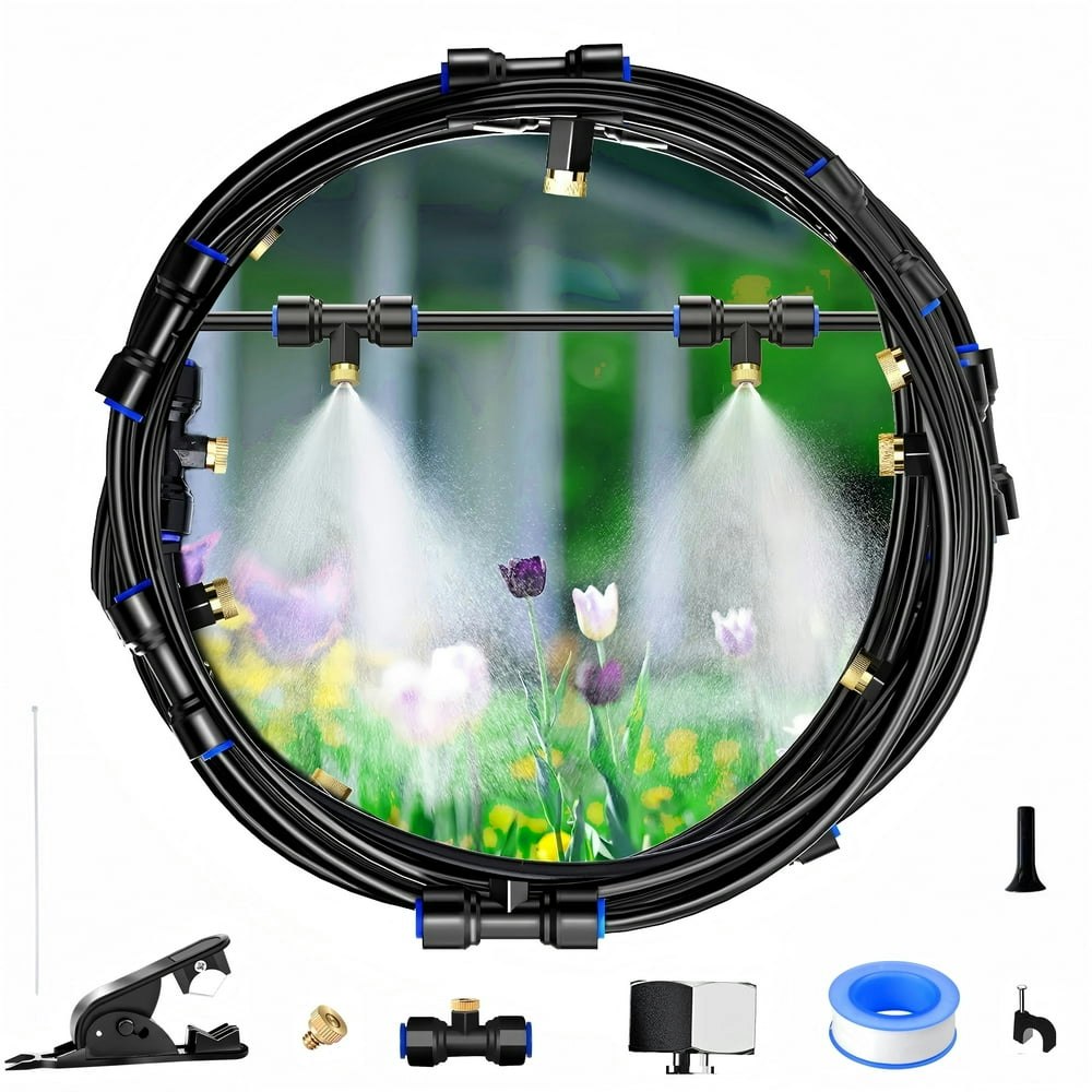 66-Foot Outdoor Misting Cooling System: $16.19 66-Foot Outdoor Misting Cooling System: $16.19
