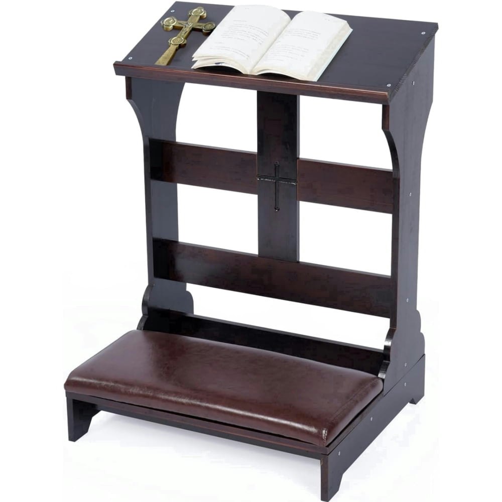 Gtouse Padded Prayer Bench with Bookshelf: $85.99 Gtouse Padded Prayer Bench with Bookshelf: $85.99