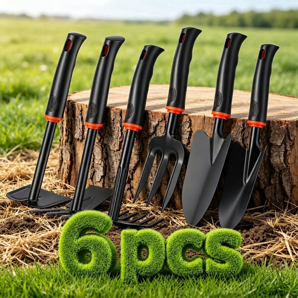 Reloive 6-Piece Heavy Duty Carbon Steel Garden Tool Set: $18.69 Reloive 6-Piece Heavy Duty Carbon Steel Garden Tool Set: $18.69