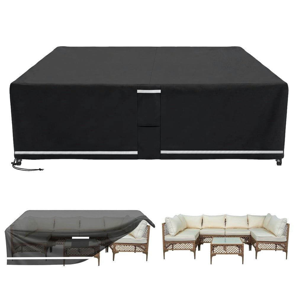 Molibyme 108" x 82" x 28" Patio Sectional Sofa Cover: $35 Molibyme 108" x 82" x 28" Patio Sectional Sofa Cover: $35