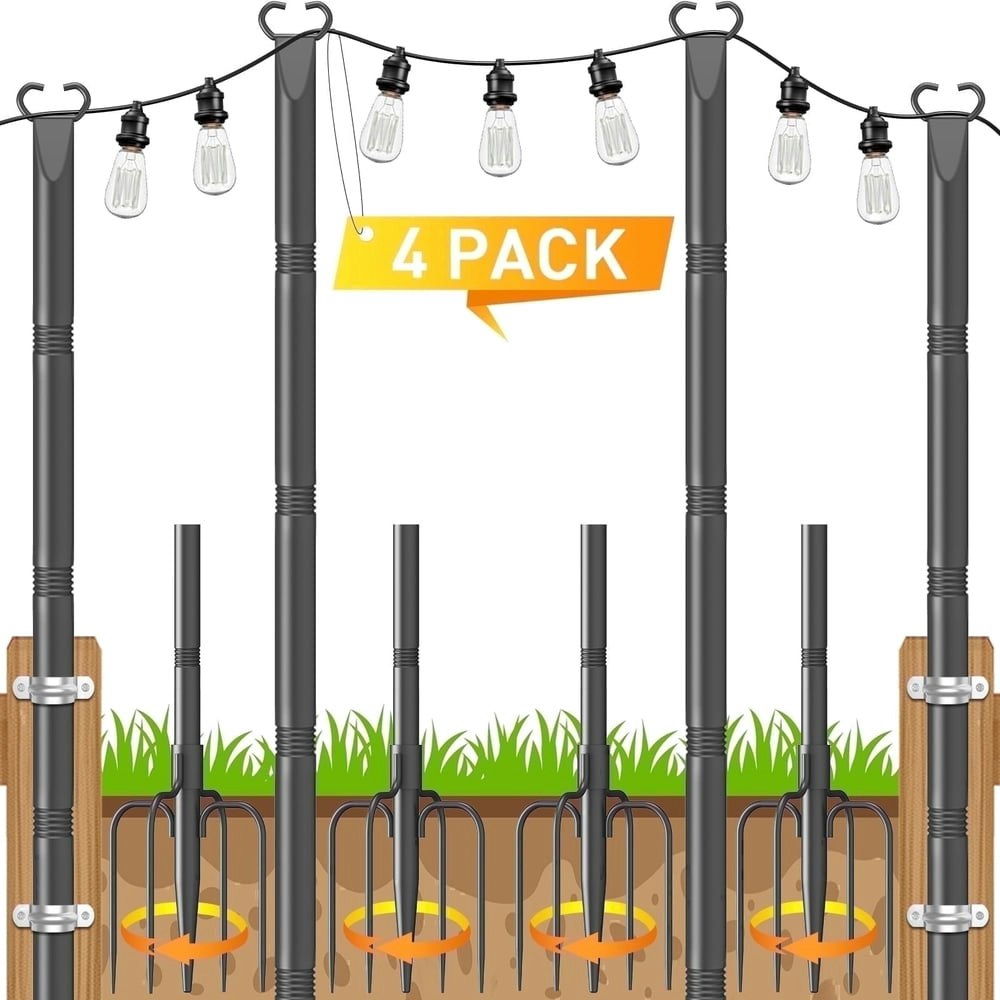 Jytobn 10-Foot String Light Pole 4-Pack: $39.99 Jytobn 10-Foot String Light Pole 4-Pack: $39.99