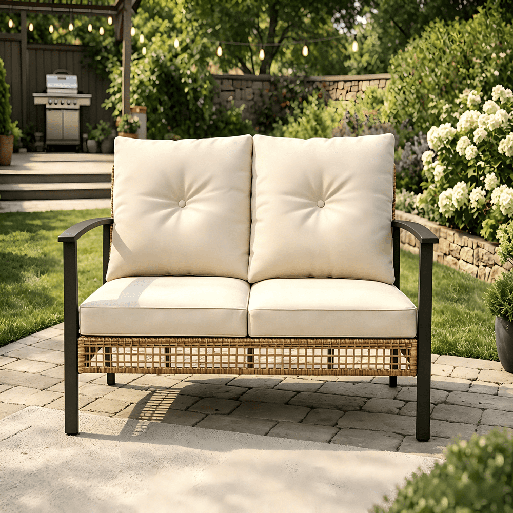 Deersky 2-Seat Outdoor Wicker Patio Loveseat: $124.99 Deersky 2-Seat Outdoor Wicker Patio Loveseat: $124.99