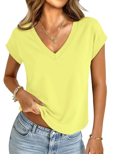 Unclecat Women's V-Neck Crop Top: $12.98 Unclecat Women's V-Neck Crop Top: $12.98