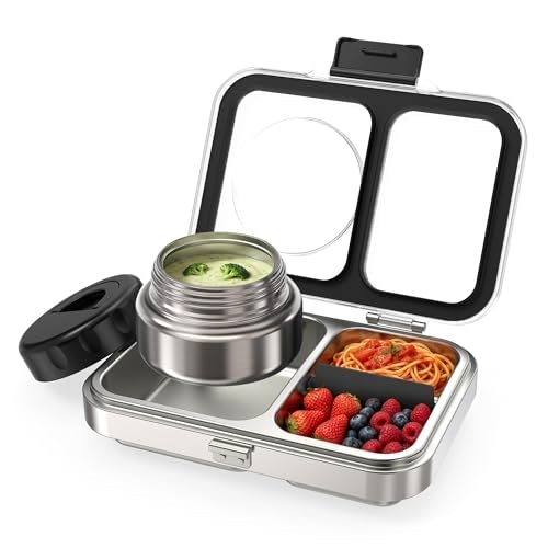 Homekol Stainless Steel Bento Lunch Box and 9.5-ounce Insulated Food Jar: $40.79