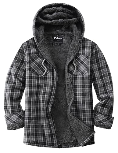 Puhope Women's Plaid Sherpa-Lined Fleece Zip-Up Hooded Jacket: $32.99 Puhope Women's Plaid Sherpa-Lined Fleece Zip-Up Hooded Jacket: $32.99