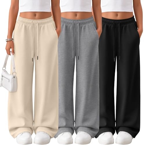 LessonZoo Girls Wide Leg Sweatpants 3-Pack: $39.09 LessonZoo Girls Wide Leg Sweatpants 3-Pack: $39.09