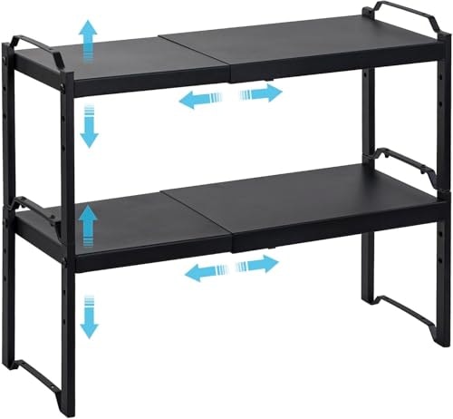 Expandable Kitchen Cabinet Shelf Organizer: $26.59