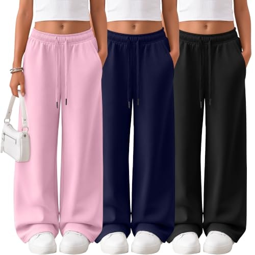 LessonZoo Girls Wide Leg Sweatpants 3-Pack: $39.09 LessonZoo Girls Wide Leg Sweatpants 3-Pack: $39.09