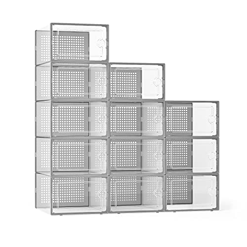 Kuject X-Large Stackable Shoe Storage Box 12-Pack: $35.99