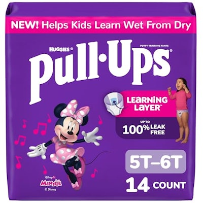 Pull-Ups Girls' Potty Training Pants 14-Count 5T-6T for $9 + free shipping w/ Prime