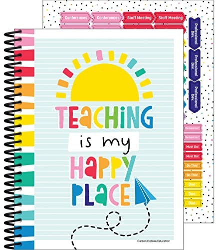 Carson Dellosa Happy Place 8" x 11" Undated Teacher Planner: $13.74