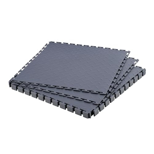 Vevor 20.2-Inch Diamond Plate Garage Floor Tiles 8-Pack: $37.96