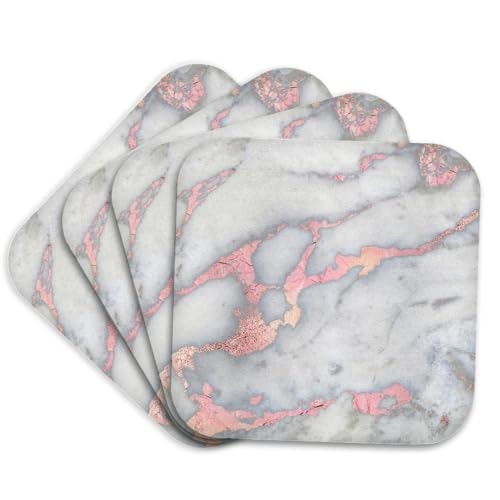 3dRose Rose Gold Marble Agate Coaster 4-Pack: $10.94 3dRose Rose Gold Marble Agate Coaster 4-Pack: $10.94