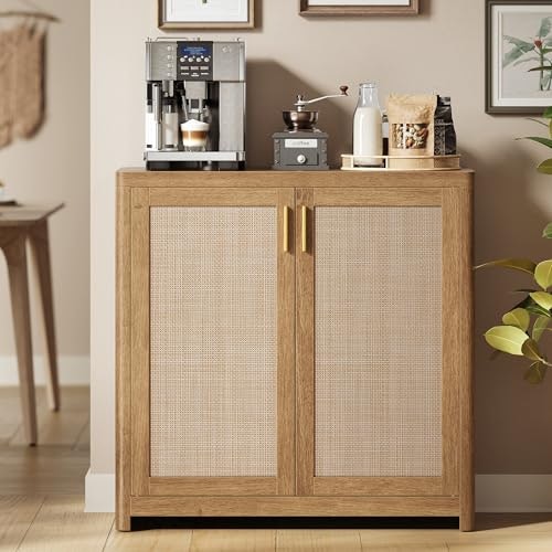 Vasagle Boho Buffet Cabinet with Rattan-Look Doors: $89.96 Vasagle Boho Buffet Cabinet with Rattan-Look Doors: $89.96