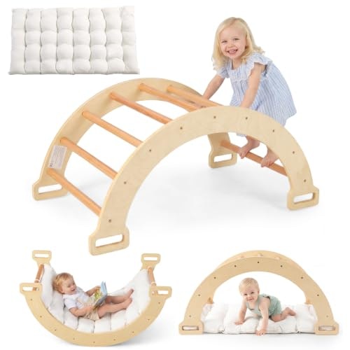 Infans 4-in-1 Montessori Wooden Arch Climber and Rocker: $61.80 Infans 4-in-1 Montessori Wooden Arch Climber and Rocker: $61.80