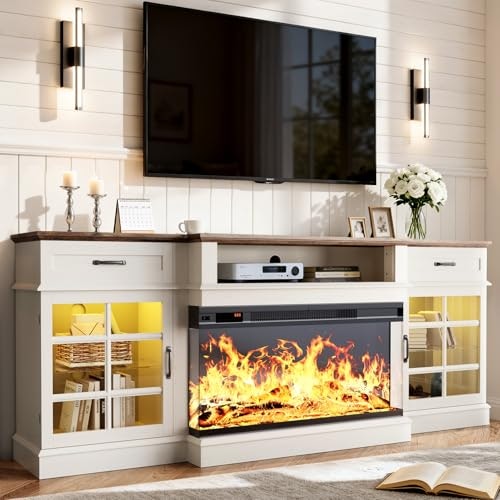 OneBlis 80-inch TV Stand with 36-inch Electric Fireplace: $389.99