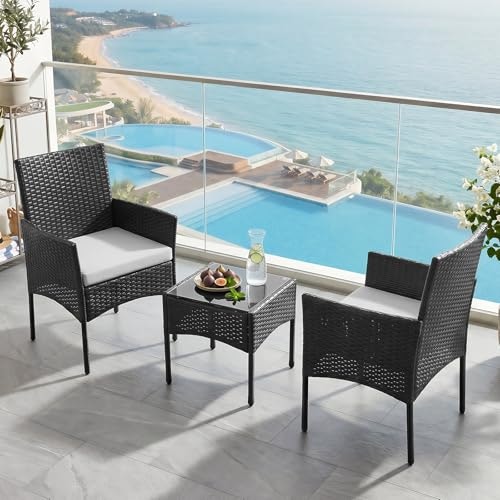 Sweetcrispy 3-Piece Outdoor Wicker Bistro Set: $71.96 Sweetcrispy 3-Piece Outdoor Wicker Bistro Set: $71.96