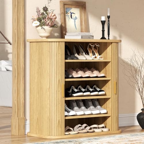 Uniquite 5-Tier Sliding Door Shoe Storage Cabinet: $116.99 Uniquite 5-Tier Sliding Door Shoe Storage Cabinet: $116.99