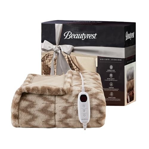 Beautyrest Heated Faux Fur Throw Blanket: $33.58 Beautyrest Heated Faux Fur Throw Blanket: $33.58