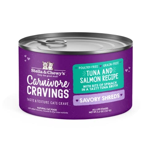 Stella & Chewy's Carnivore Cravings Tuna & Salmon Wet Cat Food 5.2-oz. 24-Pack: $64.56 Stella & Chewy's Carnivore Cravings Tuna & Salmon Wet Cat Food 5.2-oz. 24-Pack: $64.56