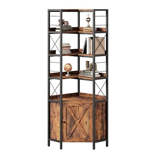 Ironck 78-Inch Corner Bookcase with Doors: $143.99 Ironck 78-Inch Corner Bookcase with Doors: $143.99