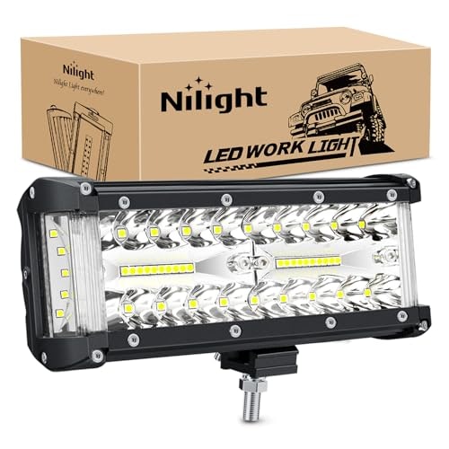 Nilight 7-Inch Triple Row Side Shooter LED Light Bar: $23.79 Nilight 7-Inch Triple Row Side Shooter LED Light Bar: $23.79